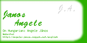 janos angele business card